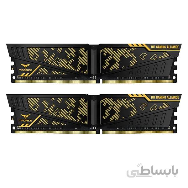 رم کامپیوتر DDR4 دو کاناله 3200 مگاهرتز CL16 تیم گروپ مدل VULCAN TUF GAMING ظرفیت 16 گیگابایت