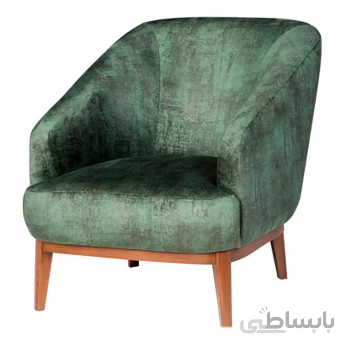 مبل یک نفره دسته دار ساوانا (طرح دار)