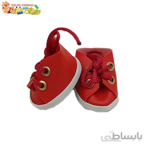 کفش عروسک چرمی کد 7667K