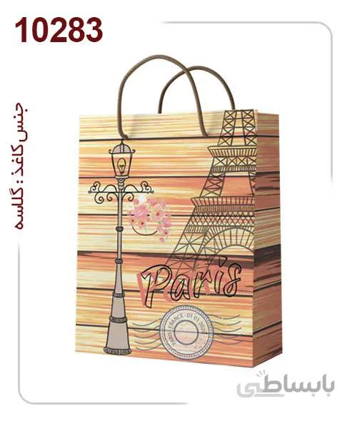 ساکدستی فانتزی طرح برج ایفل با کاغذ گلاسه کد10283