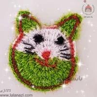 اسکاچ بافتنی ظرفشویی طرح گربه ( کد 40135 )