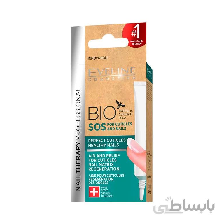 خرید تقویت کننده و رفع پوسته پوسته شدن فوری ناخن اولاین EVELINE Bio sos for cuticles and nails