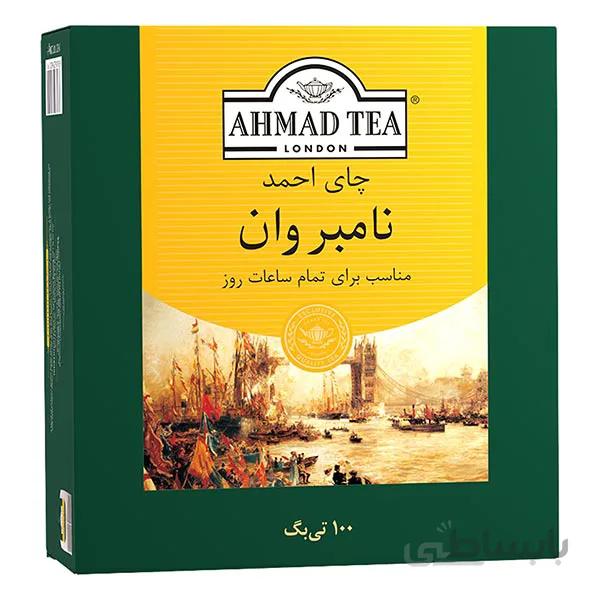 چای کیسه ای ساده 100 تایی احمد در کارتن 12 عددی ا ahmad 100