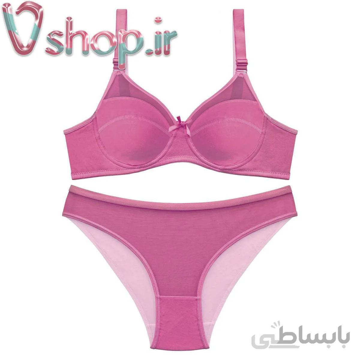ست شورت و سوتین زنانه انوشه کد 223 رنگ کالباسی