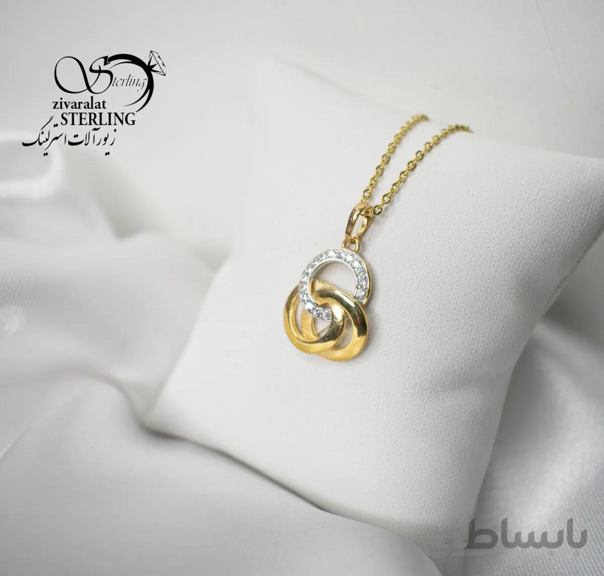 گردنبند زنانه سه حلقه برند ژوپینگ