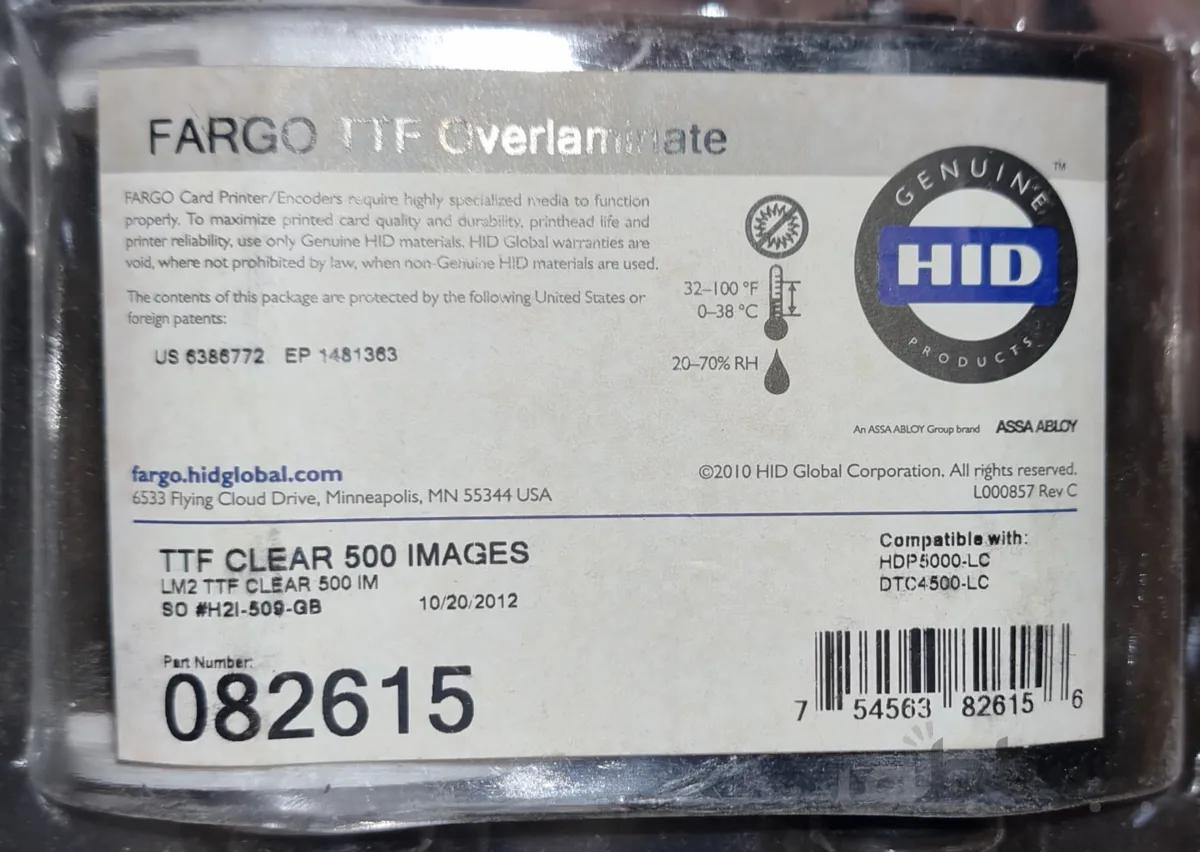 ریبون لمینت ساده پرینتر فارگو HDP 5000 مدل 82615