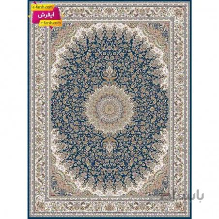 فرش ماشینی زمرد مشهد طرح 45003 آبی تیره