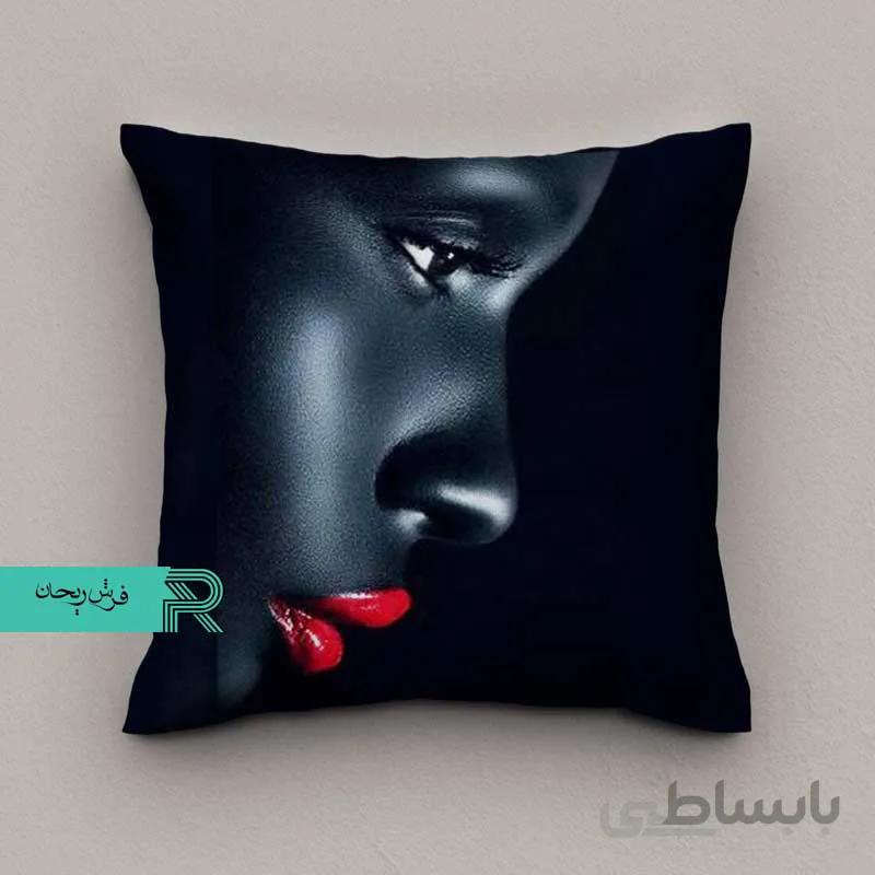 کوسن مخمل طرح پرتره کد2