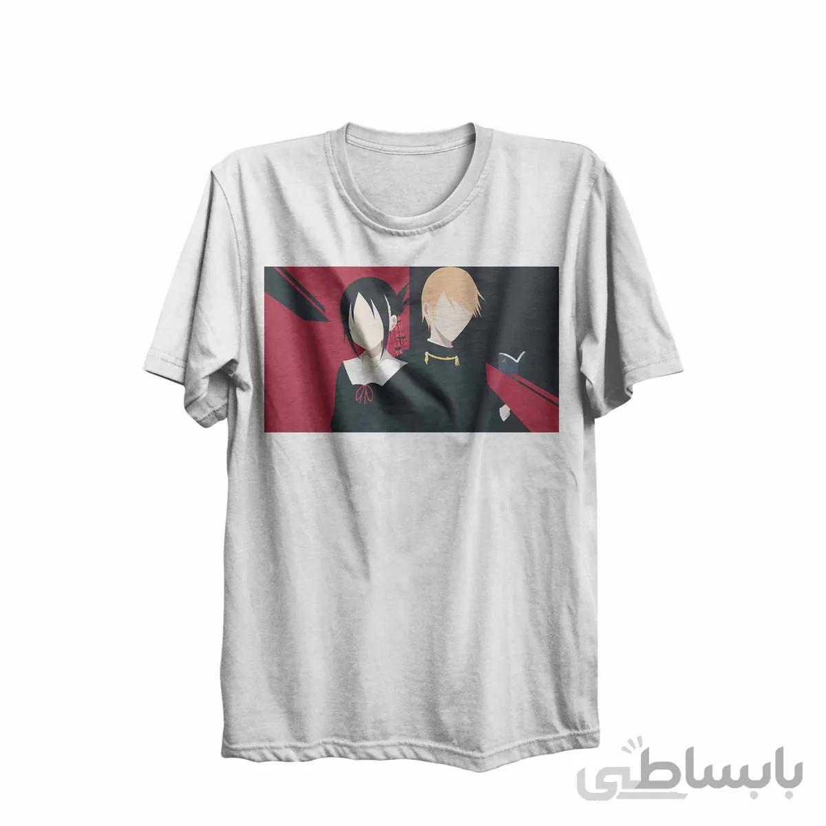 تیشرت یقه گرد سفید طرح انیمه کاگویا ساما: عشق جنگ است Kaguya-Sama: Love Is War کد KCT10457