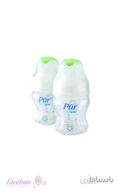 شیشه شیر p.p دهانه عریض 130cc Milk Safe پک دوعددی