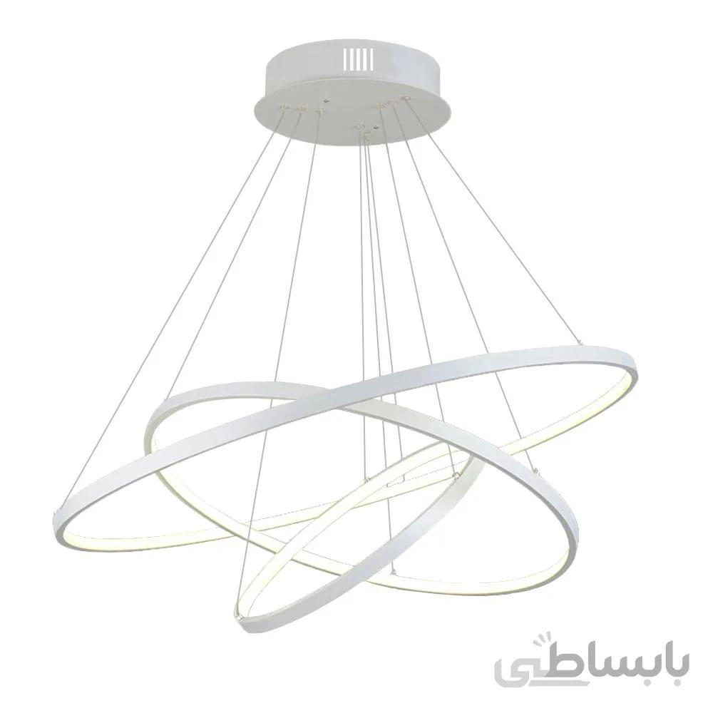 لوستر چشمه نور مدل مدرن کد L6325/3H-WT(آفتابی)