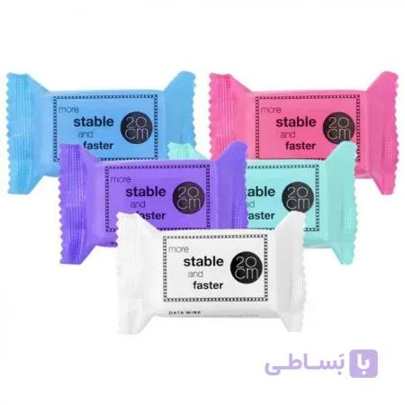 کابل فست شارژ پاوربانک پک شکولاتی ۲۰ سانتی متر