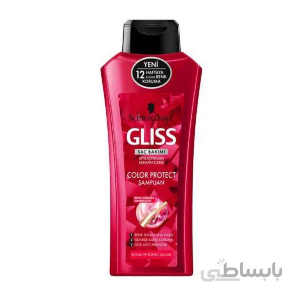 شامپو مخصوص موهای رنگ شده گلیس مدل Color Protect حجم 520 میلی لیتر