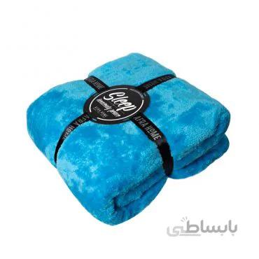 پتو چهارفصل افرا رنگ ابی فیروزه ای کد 1342