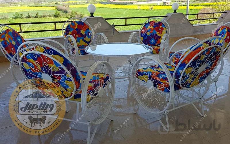 مبل باغی فلزی مدل کالسکه