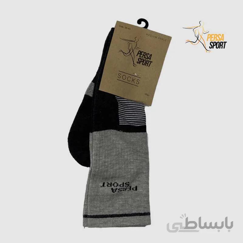 جوراب کوه زنانه کف حوله زغالی طوسی کد Pso001-006