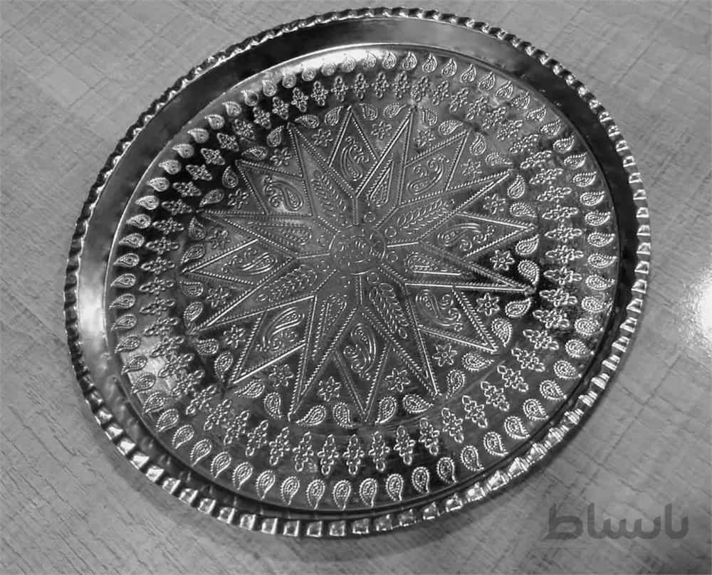 سینی مسی گرد (قطر 25 سانتی متر ) ا Tray copper round (diameter 25 cm )