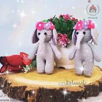 عروسک بافتنی آویز فیل ( کد 90012 )