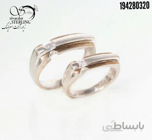 حلقه ست نقره طرح طلا