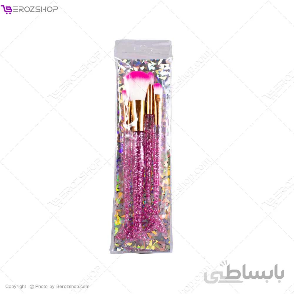ست برس آرایشی طرح پری دریایی مجموعه 4 عددی