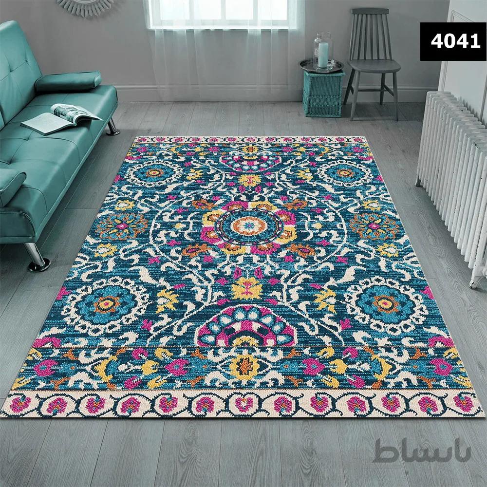 روفرشی کشدوز مخمل ترک کد 4041 سایز 350 250 سانتی متر 9متری