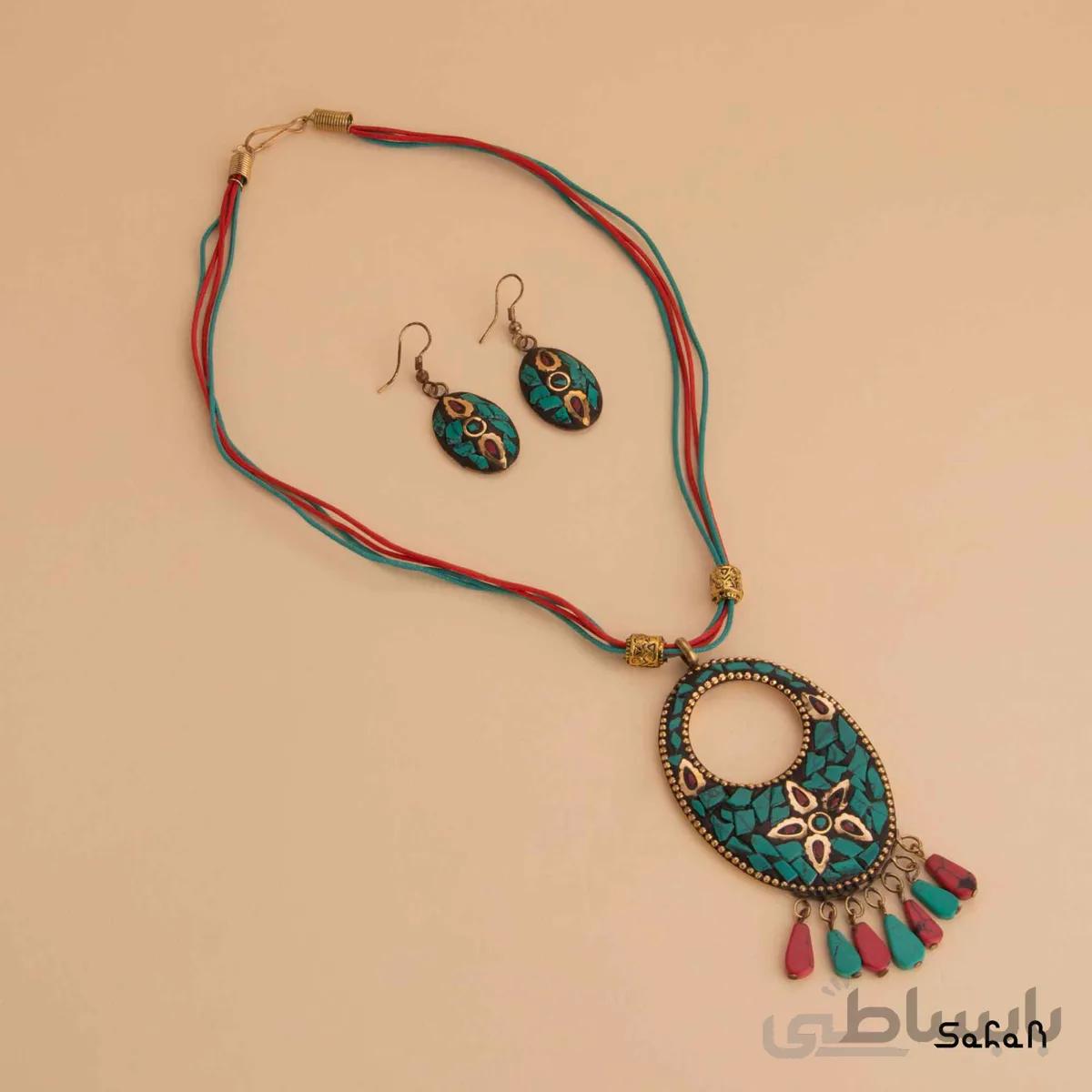 گردنبند نپالی بیضی مدل 2
