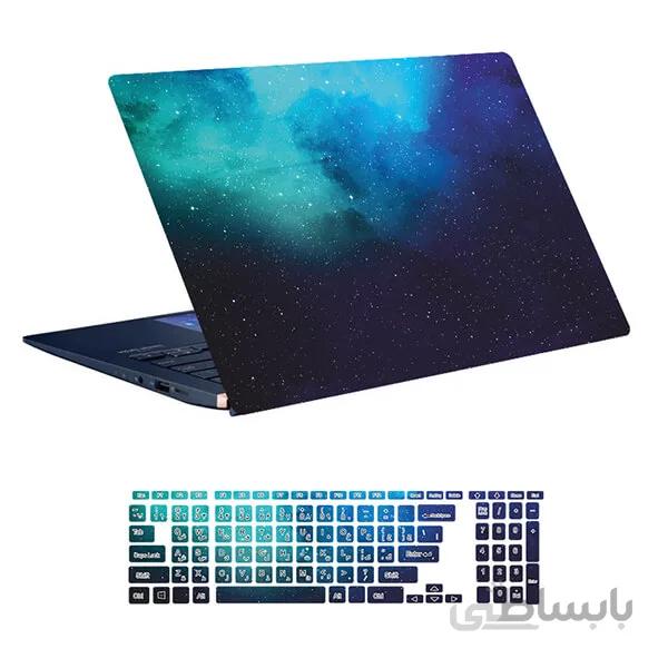 استیکر لپ تاپ طرح Space کد ۹۶ به همراه استیکر کیبورد