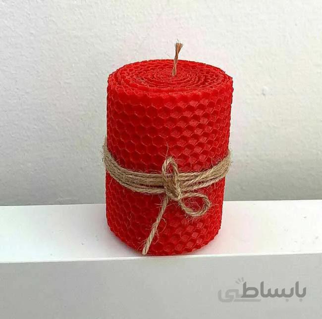 شمع مومی رنگی، سایز 9 در قطر 6