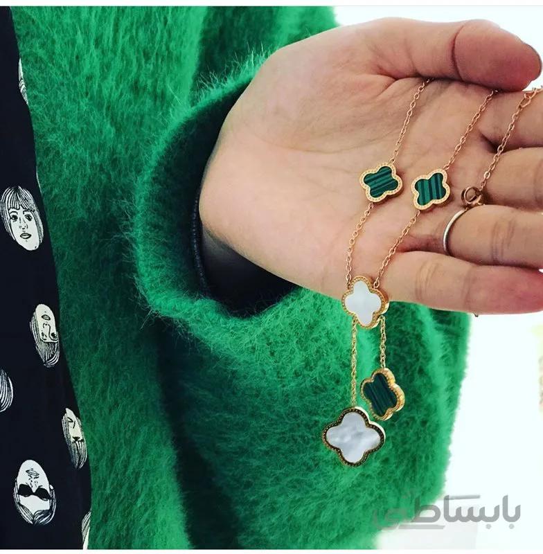 گردنبند ونکلیف صدف/سبز کرواتی