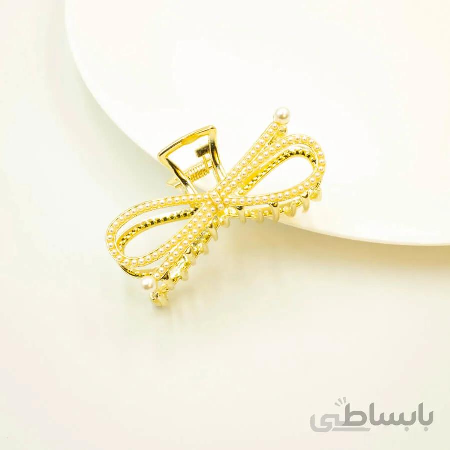 کلیپس فلزی مرواریدی طرح پاپیون کد c126