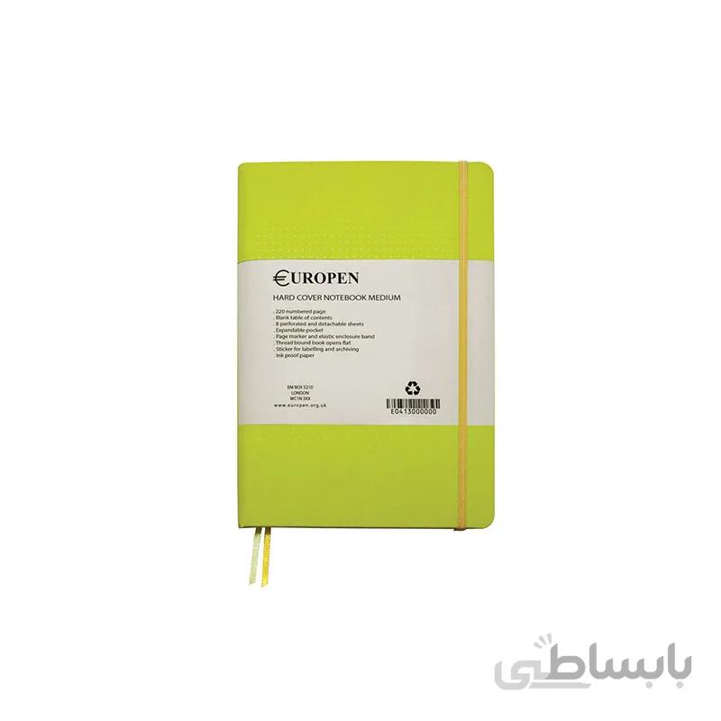 دفتر یوروپن مدل NOTEBOOK SMALL زرد فسفری