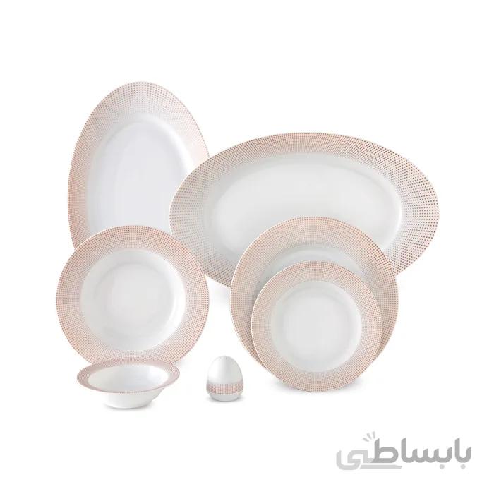 سرویس چینی زرین 6 نفره غذاخوری سمن (28 پارچه) ا Zarin Iran ItaliaF Saman 28 Pieces Porcelain Dinnerware Set