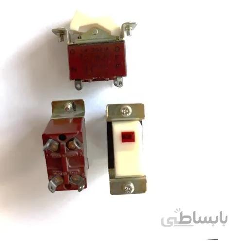 کلید 220 ولت دو کنتاکت چراغ دار صنعتی – ژاپنی