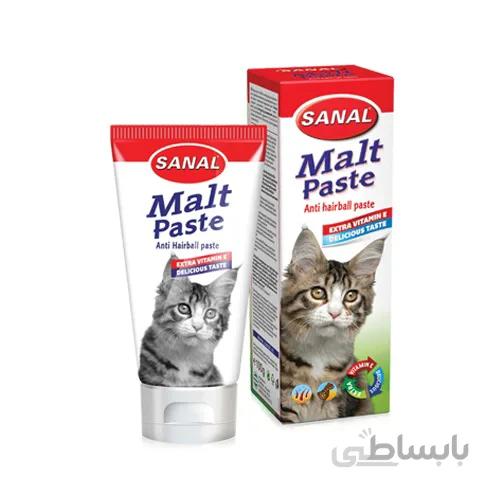 خمیر مالت گربه سانال آنتی هیربال به همراه ویتامین