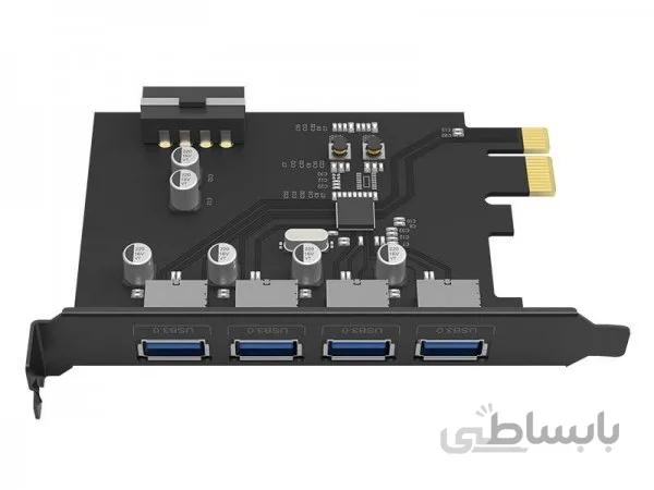هاب اینترنال 4 پورت اوریکو Orico 4 Port USB3.0 PCI-E Expansion Card PME-4U