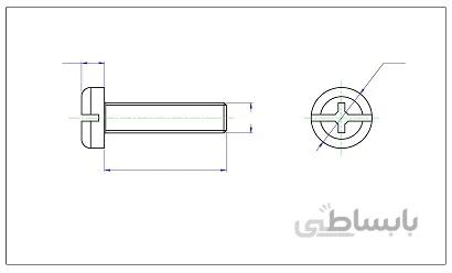 پیچ سر استوانه M2 x 8