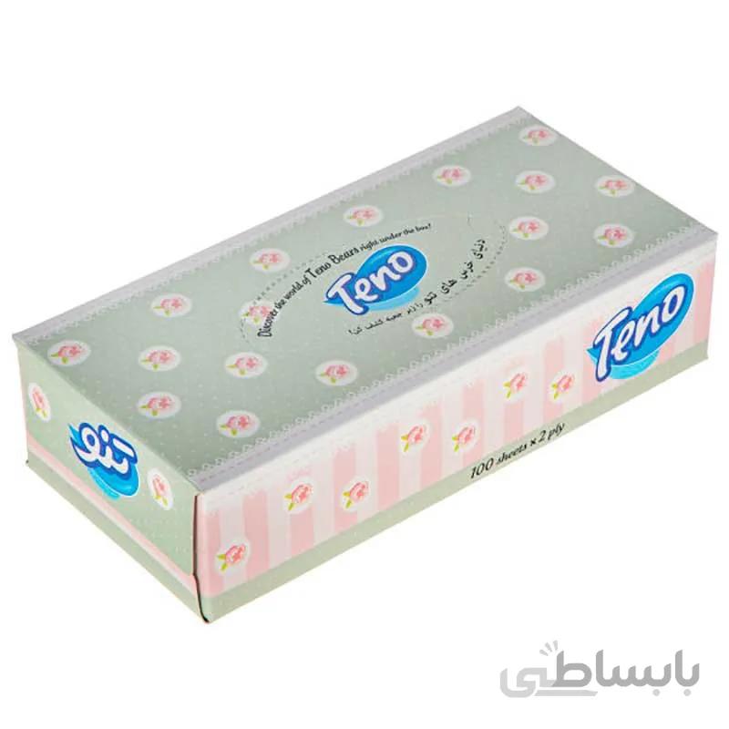 دستمال کاغذی 2 لایه تنو 100 برگ ا -