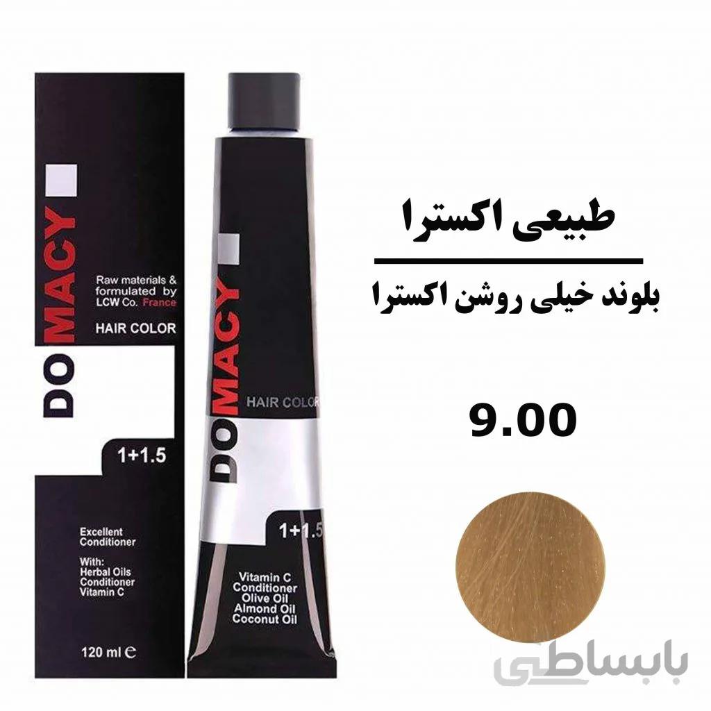 رنگ مو بلوند خیلی روشن اکسترا دوماسی DOMACYسری طبیعی اکسترا شماره 9.00