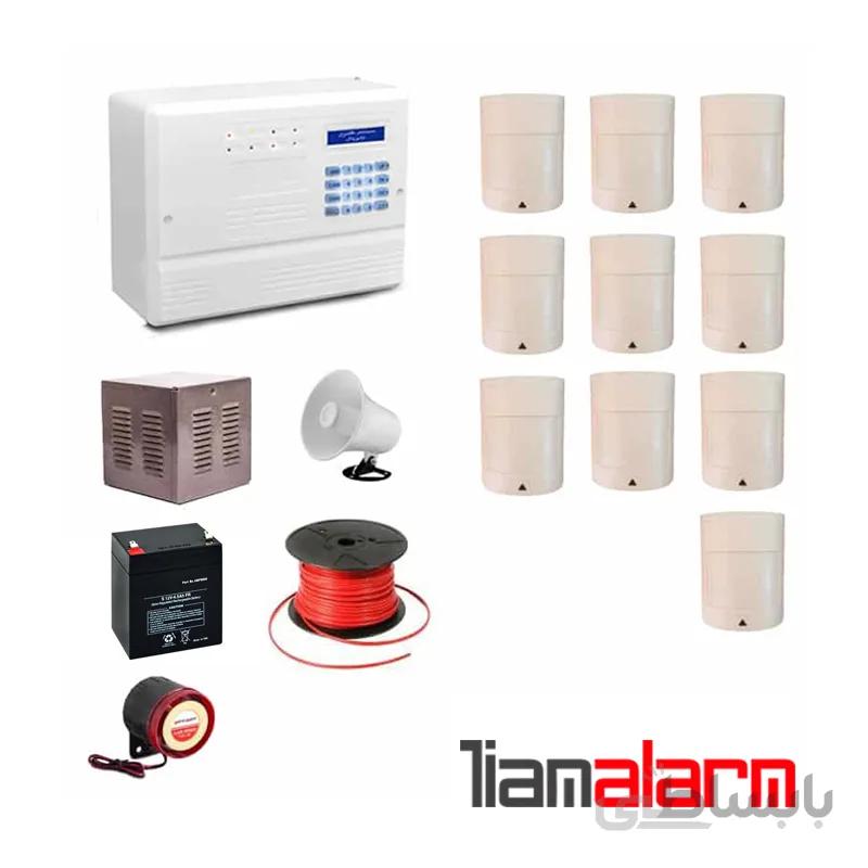 پکیج دزدگیر اماکن باسیم مدل فایروال سیم کارتی و تلفنی F10P10