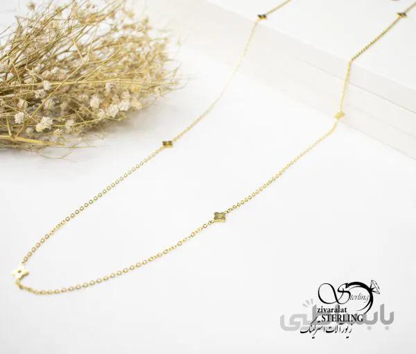 گردنبند رولباسی زنانه طرح گل