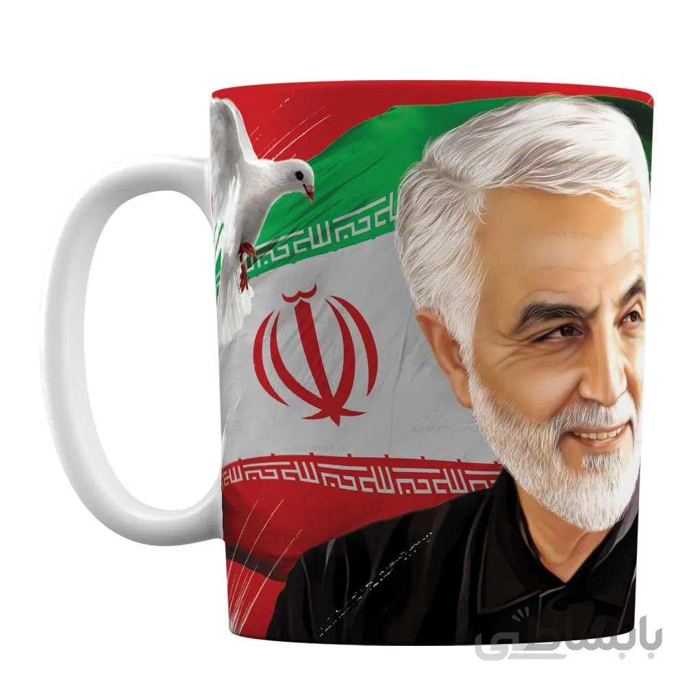 لیوان سرامیکی طرح حاج قاسم سلیمانی