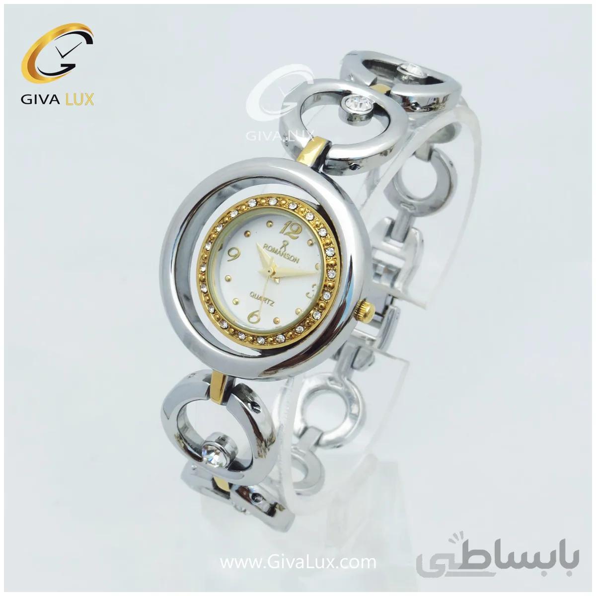 ساعت زنانه رومانسون بند فلزی