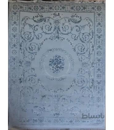 فرش ماشینی زمرد مشهد طرح 1906 آبی
