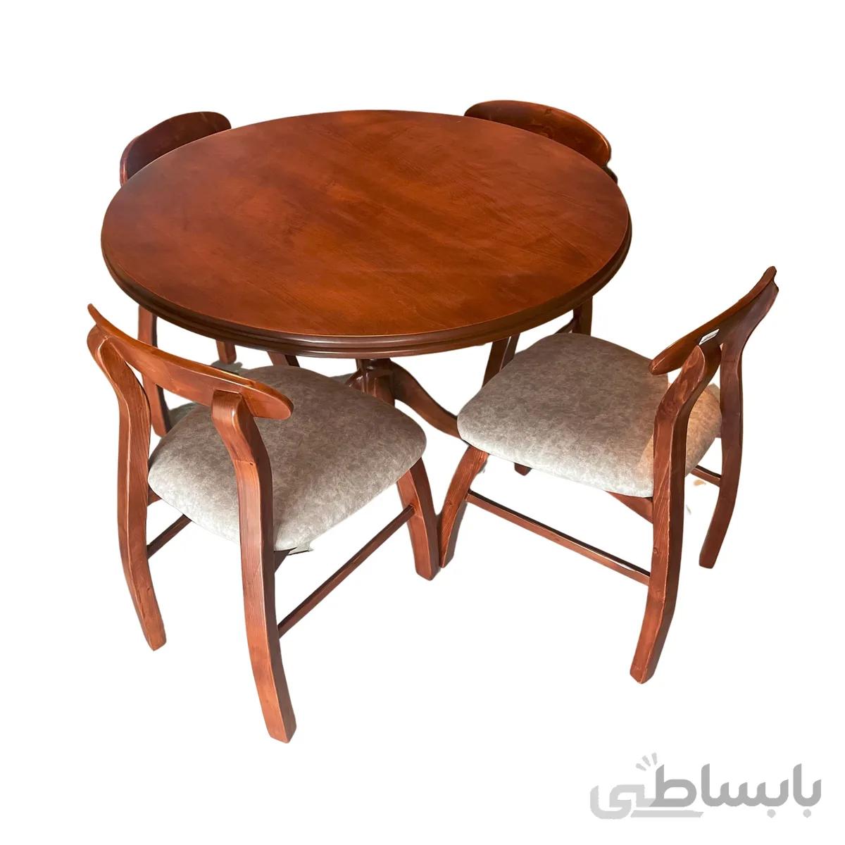میز و صندلی ناهارخوری ۴ نفره گالری چوب آشنایی مدل ۶۵۶