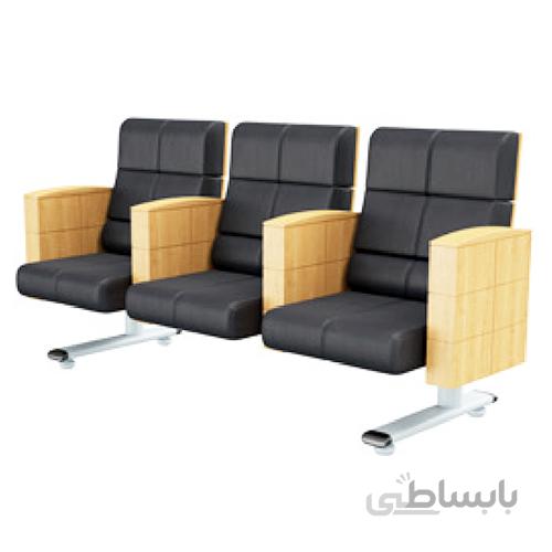 آمفی تئاتر سه نفره با دسته مشترک و پایه پرتابل و کف تاشو مدل ۲۸۱۰ اروند