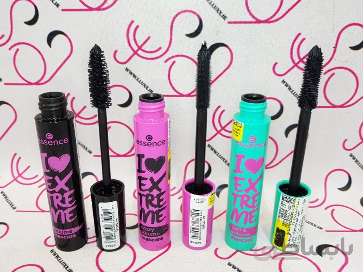 ریمل چشم اسنس essence مدل آی لاو اکستریم I love extreme (مشکی، صورتی، سبز، آبی)