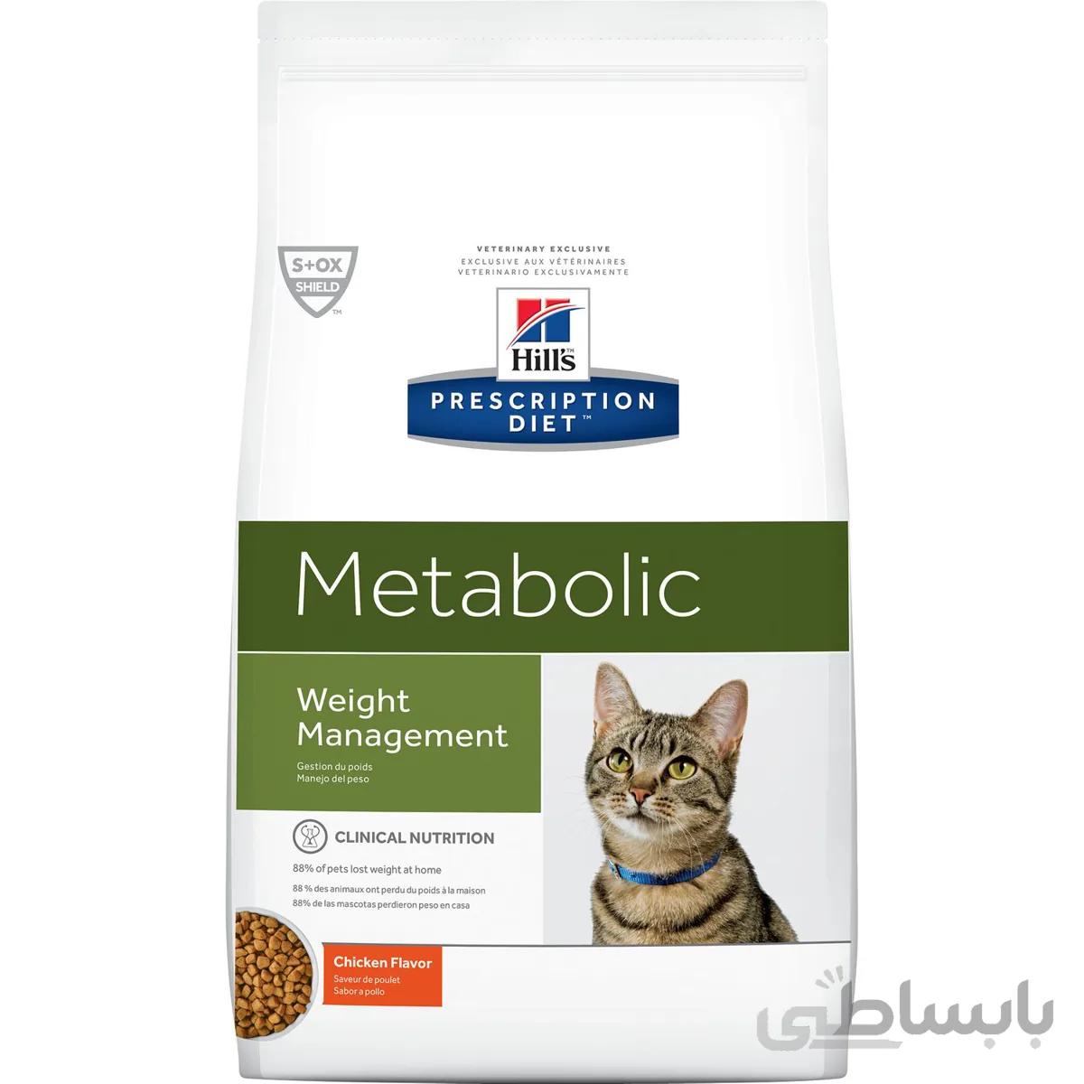 غذای خشک گربه ادالت هیلز متابولیک طعم مرغ مدل(Hill's™ Prescription Diet™ Metabolic Chicken Flavor) با وزن 4 کیلوگرم