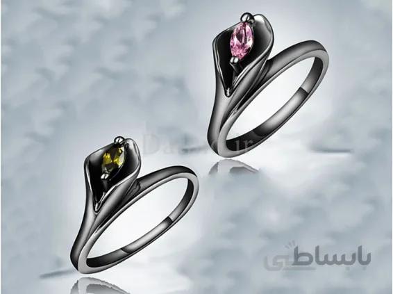 انگشتر زنانه طلا مشکی سلفیش-GARRO.R.6