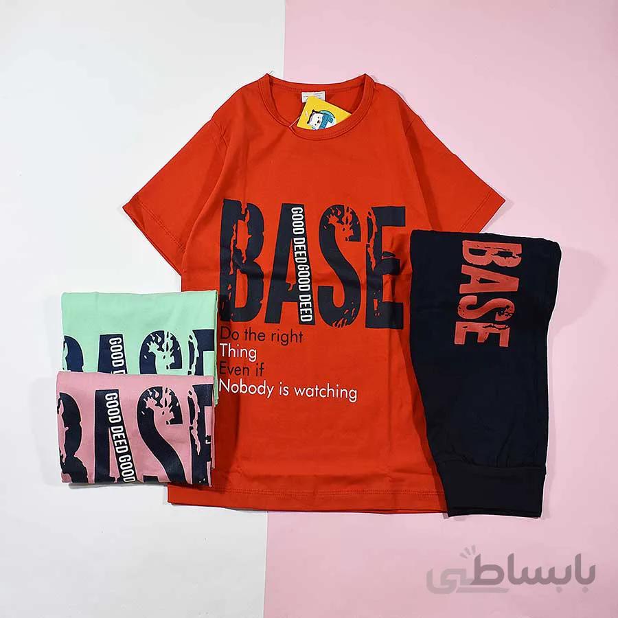 تیشرت شلوارک پسرانه بچه گانه طرح Base کد ۲۲۳۱