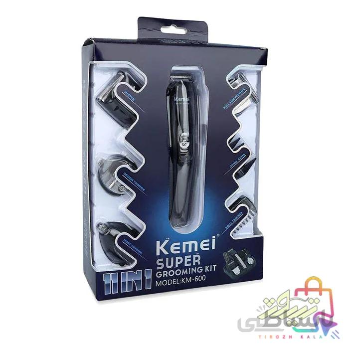 ماشین اصلاح کیمی 6 کاره سرو صورت کیمی مدل KM-600 ا Kemei KM-600 Hair Trimmer